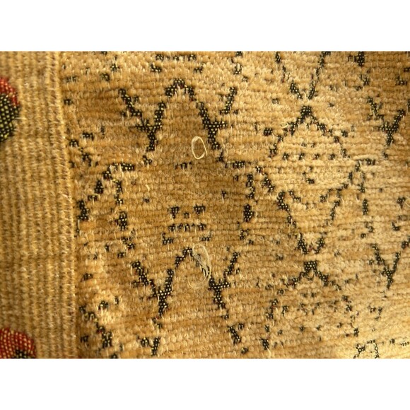 Vtg Hand Woven Lebanese Mat Tapestry Tablecloth Square Jacquard Woven Fringe - Picture 10 of 16